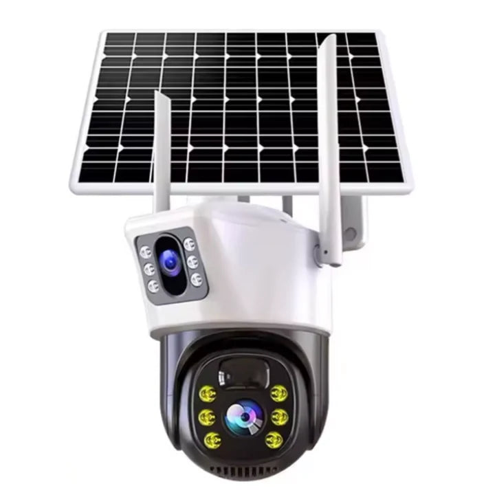Camera 4G Outdoor cu Panou Solar, Detectie Umana PIR, 6MP 4K HD Rezolutie, Slot Cartela 4G + Card 32GB