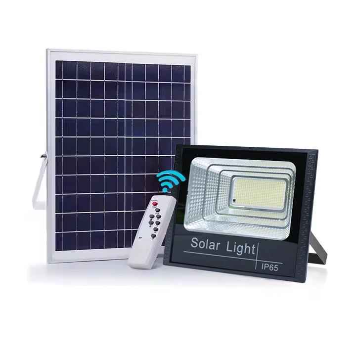 Lampa Solara Exterior 100W cu Panou Fotovoltaic si Telecomanda