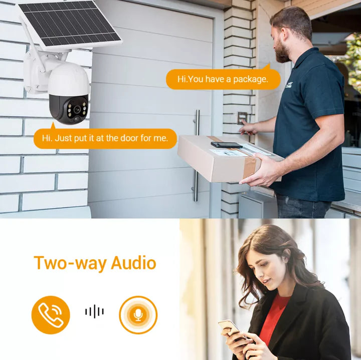 Kit 4 Camere 4G Dasgut 3MP Viziune Nocturna Color, Audio Bidirectional, Senzor de miscare