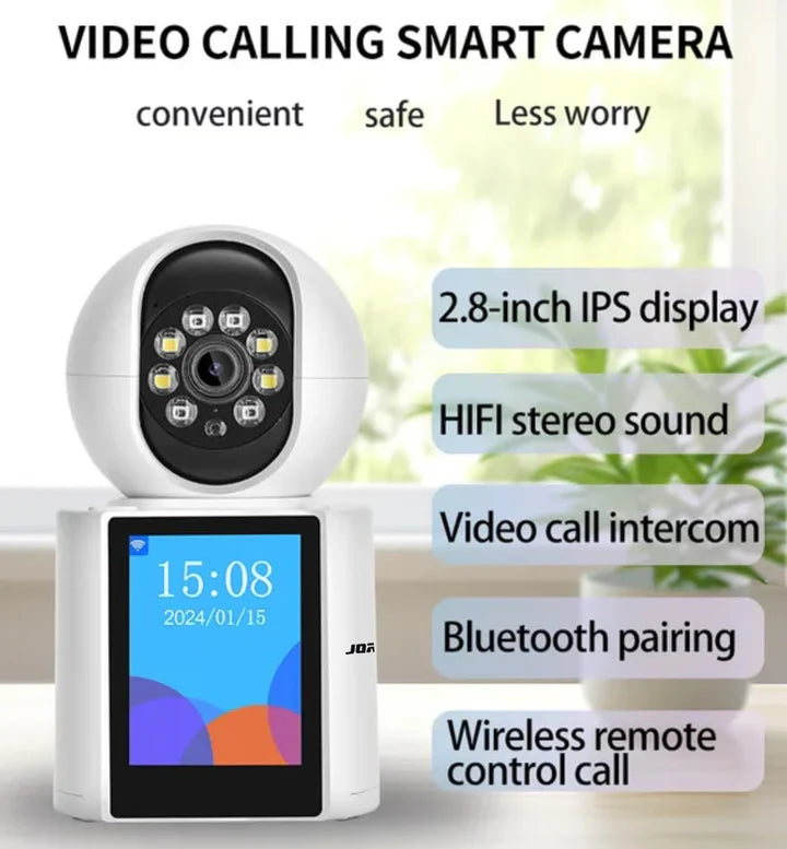JORTAN Camera 3MP – Apeluri Video, Supraveghere Full HD cu Panoramare 355°, Viziune Nocturnă IR și Audio Bidirecțional