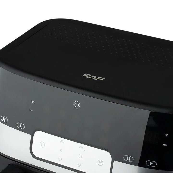 Friteuza Digitala cu Aer cald, 1500W, 2 Cosuri de 5 Litri, 8 Programe, Temperatura Reglabila 80-200°C