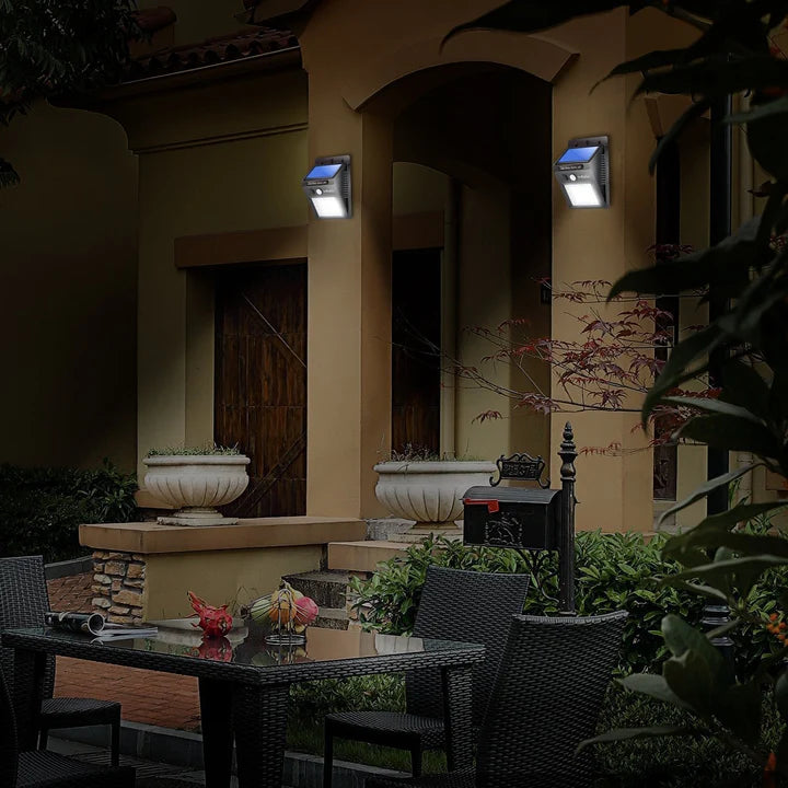 Lampa Solara LED Exterior cu Senzor Miscare si Incarcare Solara, 20 LED 6000K