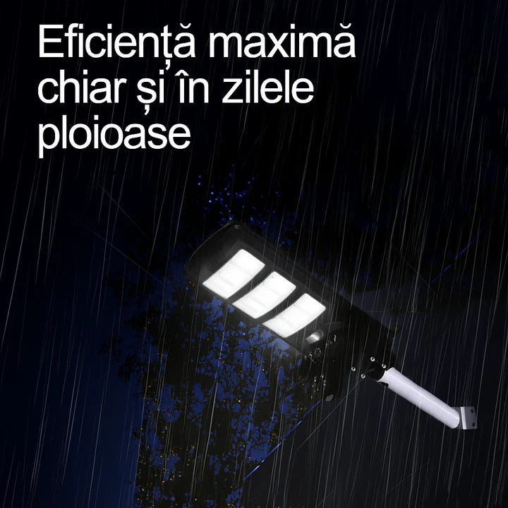 Lampa Solara 450W cu 3 Camere 12MP 4G Aplicatie V380Pro, Viziune Nocturna, Detectie Miscare