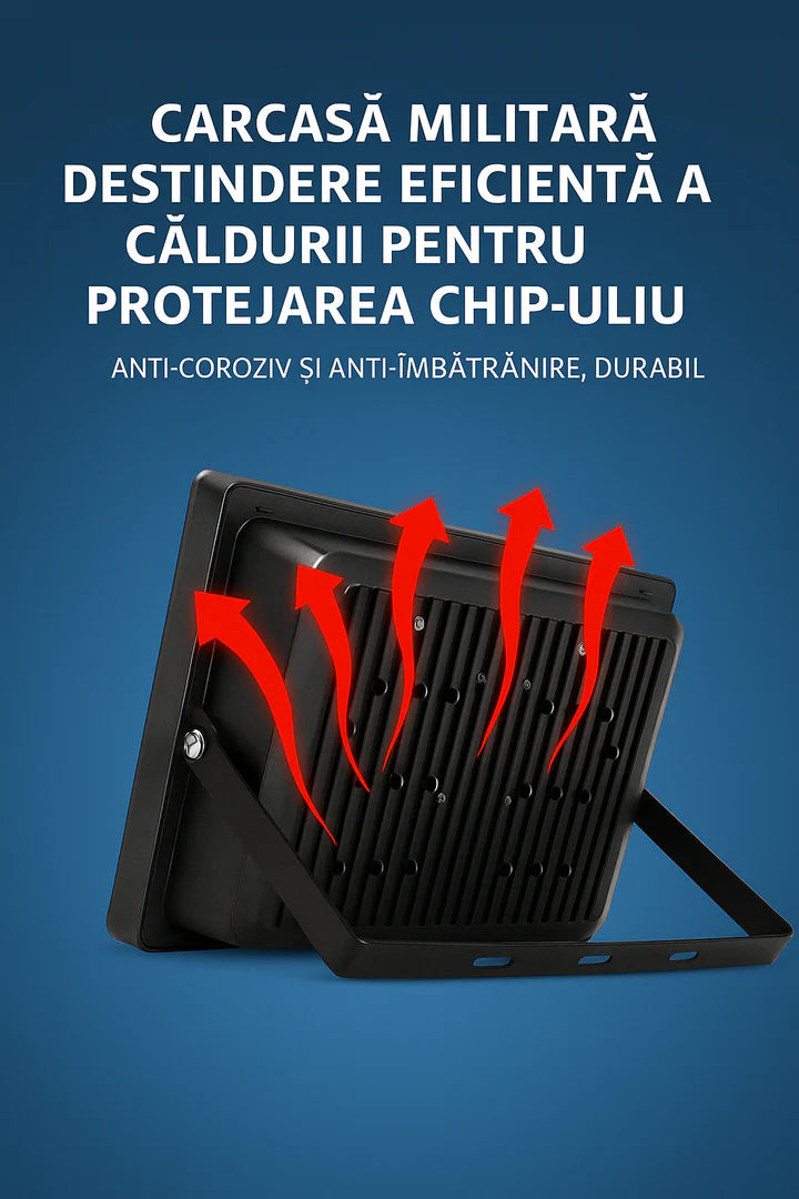 Lampa Solara Exterior 50W cu Panou Fotovoltaic si Telecomanda