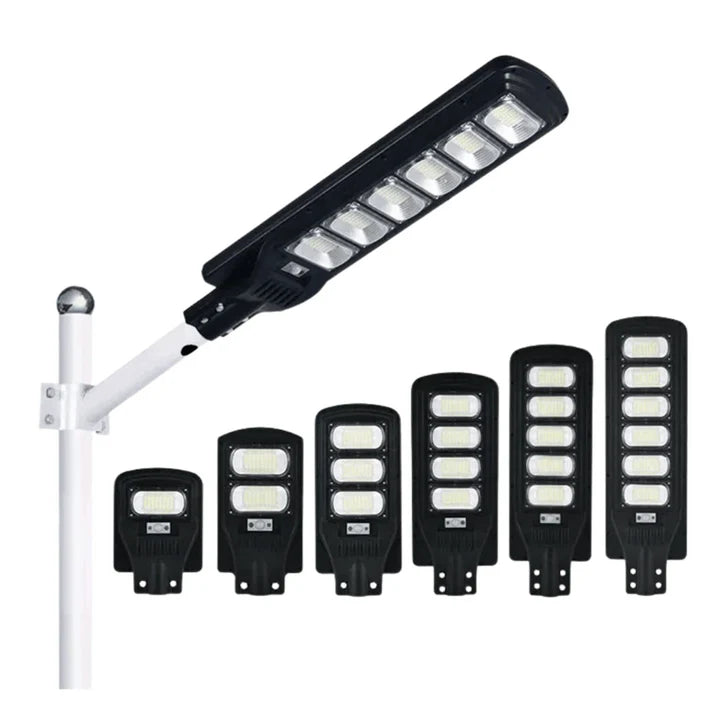 Lampa Solara Exterior 400W LED Alb Rece, Panou Solar, Autonomie 14 Ore, Telecomanda + Suport Metalic