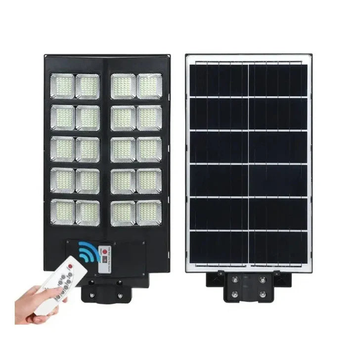 Kit Lampi Solare Stradale Duble – 600W / 800W / 1000W, 480 LED-uri Ultra Luminoase, cu Picior Metalic