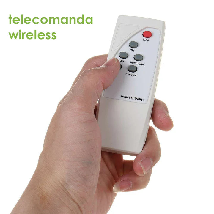 Kit 2 Lampi Solare Stradale 300W cu Panou Solar si Telecomanda IP65, Telecomanda + 2X Picior Metalic