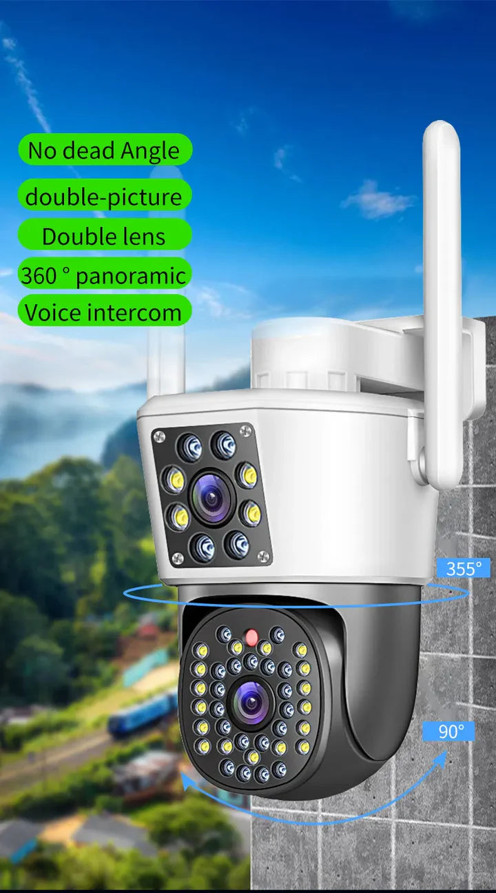 Kit Supraveghere 4 Camere 6MP Full HD 4K Jortan, WiFi, Viziune Nocturna Avansata + 4 Carduri 32GB