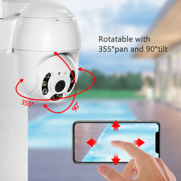 Camera Supraveghere Smart WiFi FULLHD 2MP Rotire 360° + Card 64GB