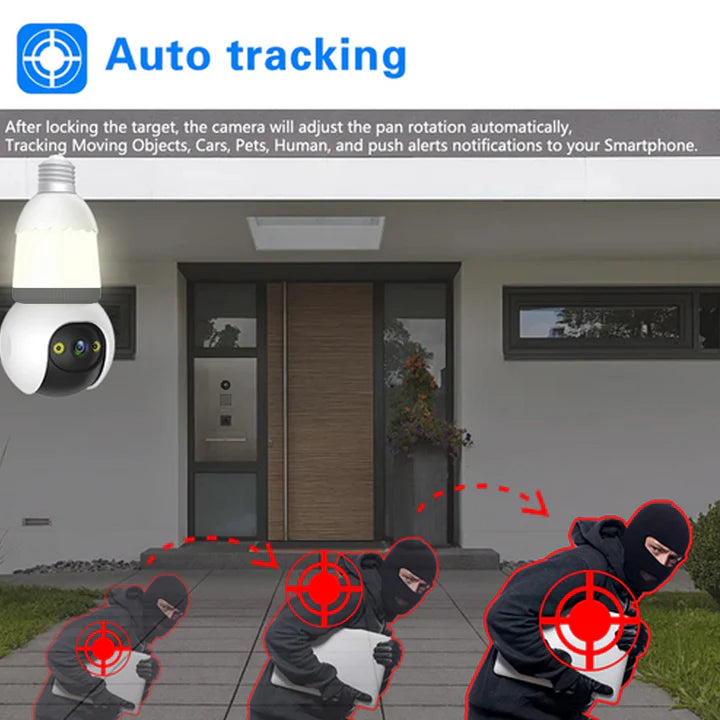 Kit 4 Camere Supraveghere WiFi Tip Bec V380Pro 3MP Pan-Tilt 360°,Detectie AI, Vizibilitate Nocturna 25m, Sirena si Microfon