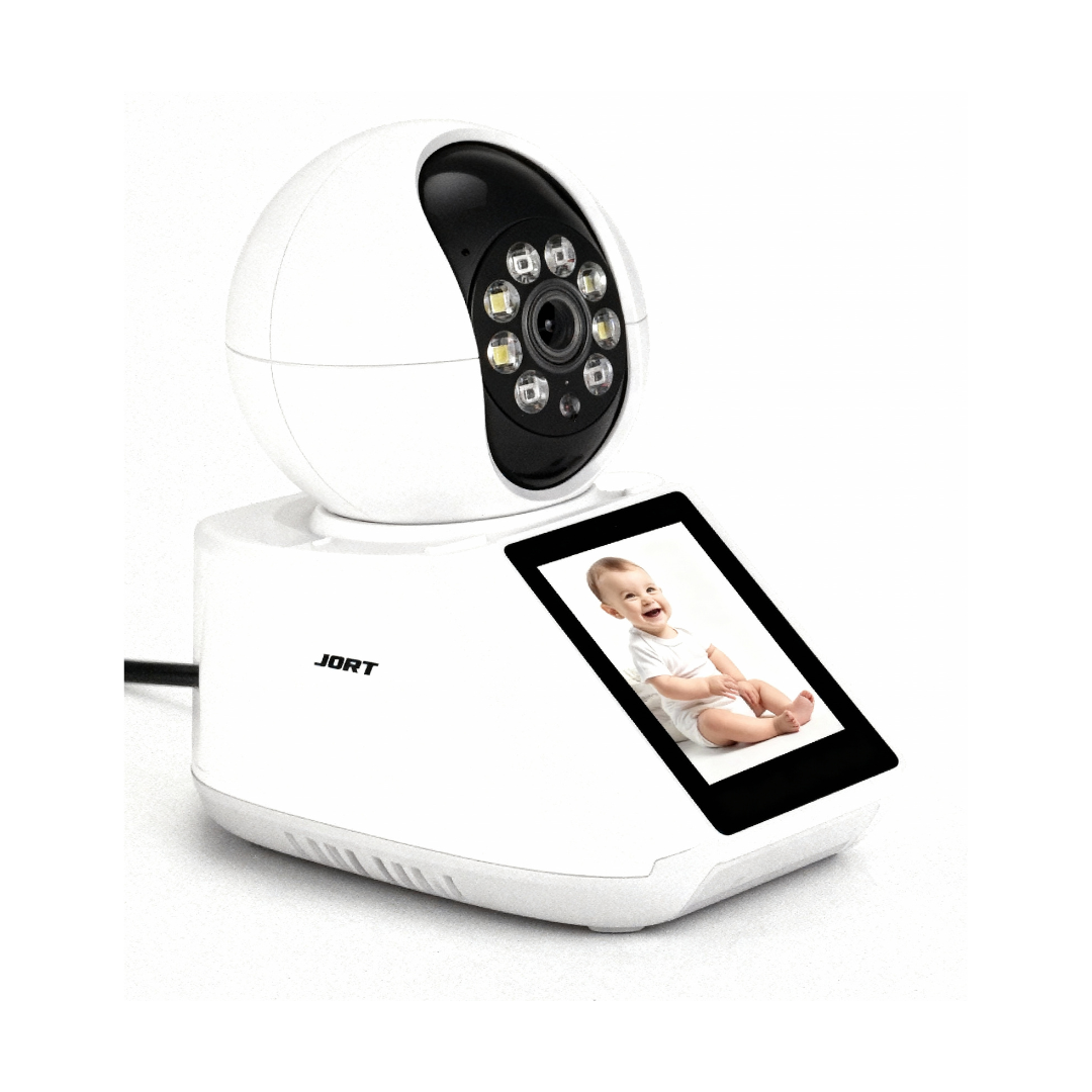 JORTAN Camera 3MP – Apeluri Video, Supraveghere Full HD cu Panoramare 355°, Viziune Nocturnă IR și Audio Bidirecțional