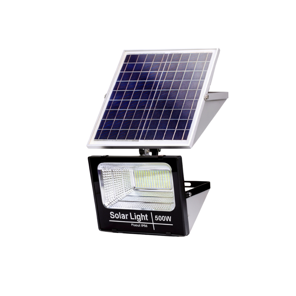 Lampa Solara Exterior 500W cu Panou Fotovoltaic si Telecomanda