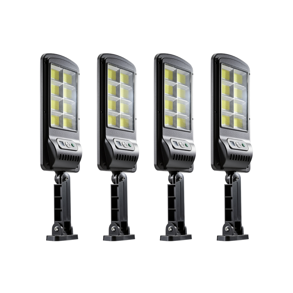 Kit 4 lampi solare JORTAN 100W 160 LED COB telecomanda IP65, Telecomanda si Senzor de Miscare
