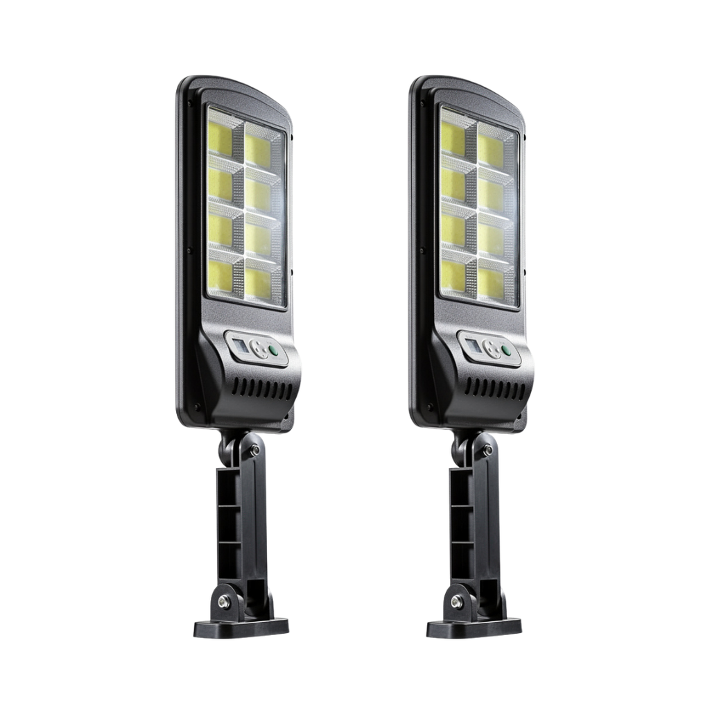 Kit 2 lampi solare JORTAN 100W 160 LED COB telecomanda IP65, Telecomanda si Senzor de Miscare