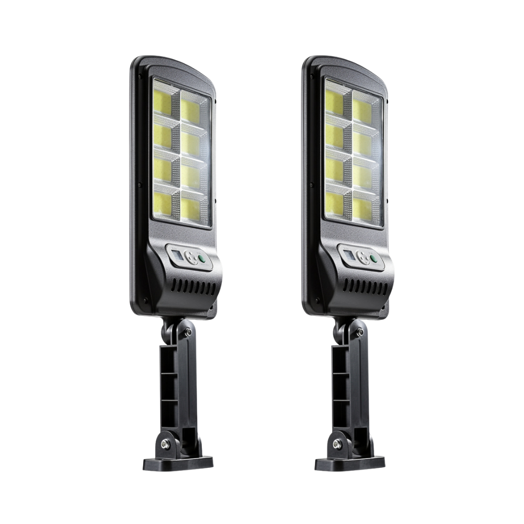 Kit 2 lampi solare JORTAN 100W 160 LED COB telecomanda IP65, Telecomanda si Senzor de Miscare