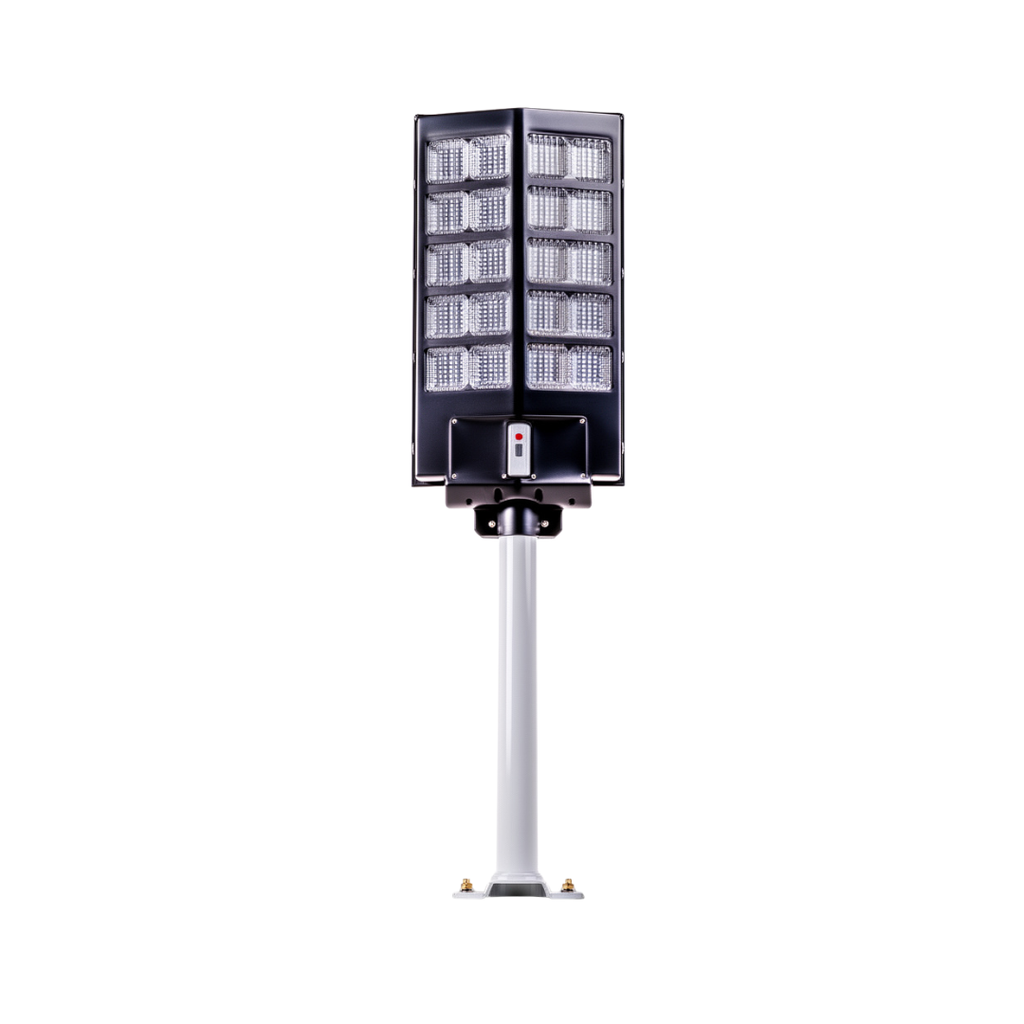 Kit Lampi Solare Stradale Duble – 600W / 800W / 1000W, 480 LED-uri Ultra Luminoase, cu Picior Metalic