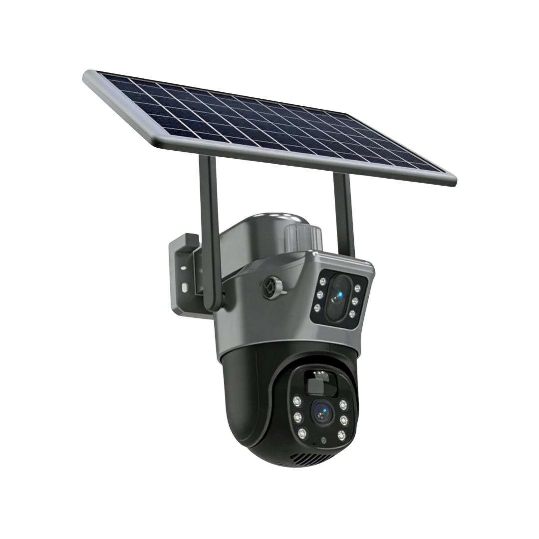 Camera Solara 6MP Dual 4G, Lens cu Stocare Cloud si Card SD, Panou Solar, Viziune Nocturna, IP66