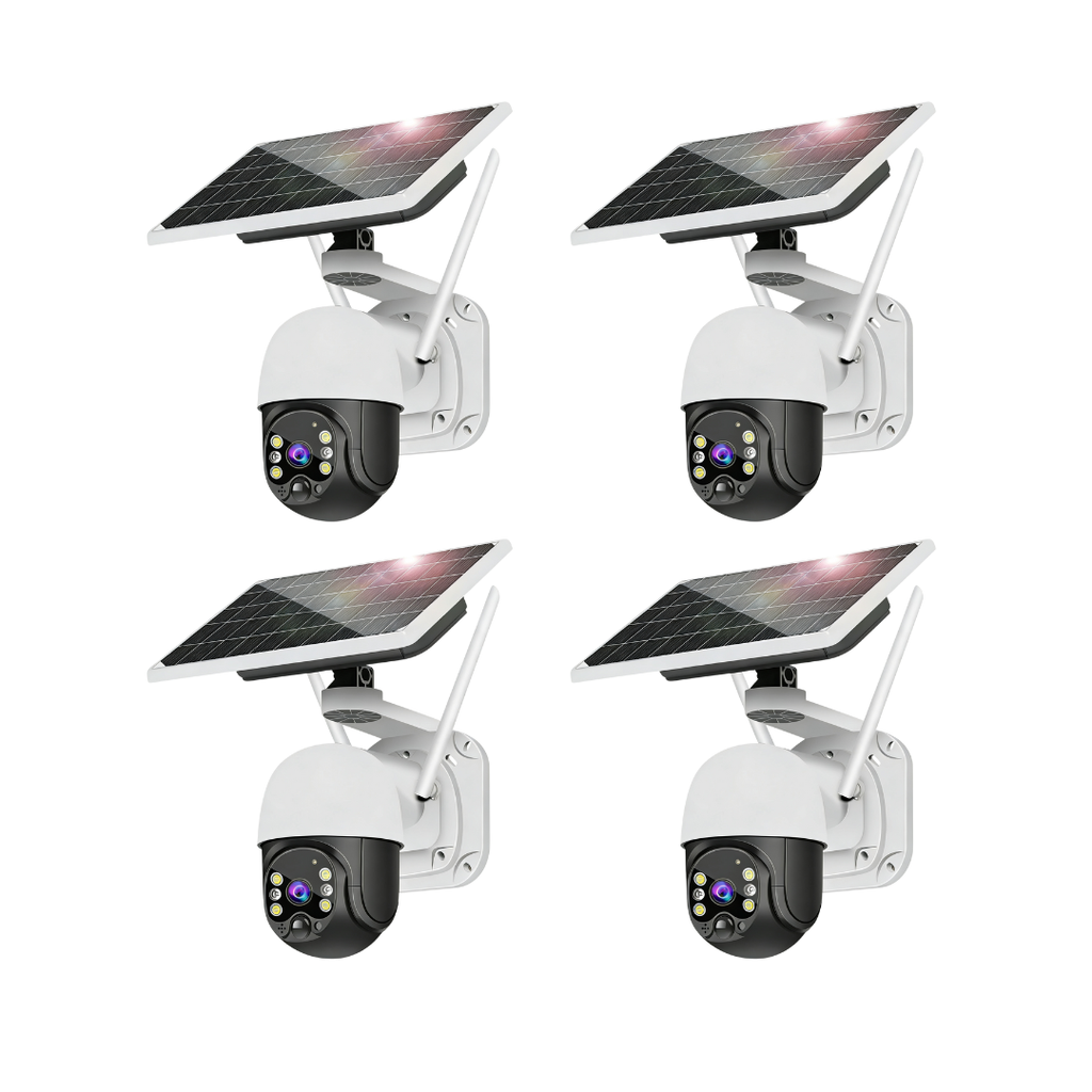 Kit 4 Camere 4G Dasgut 3MP Viziune Nocturna Color, Audio Bidirectional, Senzor de miscare