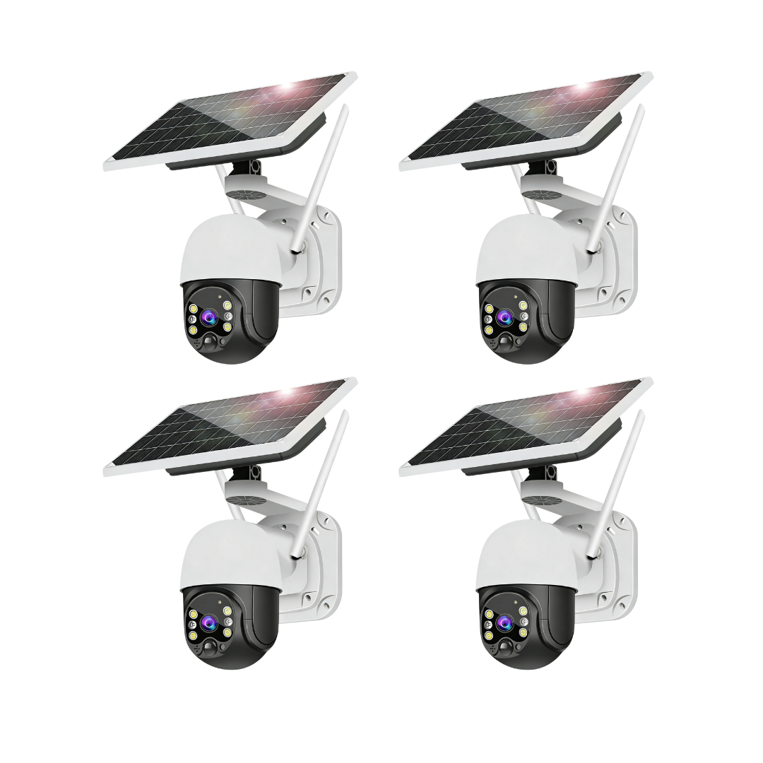 Kit 4 Camere 4G Dasgut 3MP Viziune Nocturna Color, Audio Bidirectional, Senzor de miscare