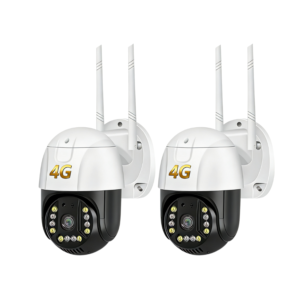 Kit Supraveghere 2 Camere Dasgut 4G, 3MP Audio Bidirectional ,V380 Pro, Suport ONVIF