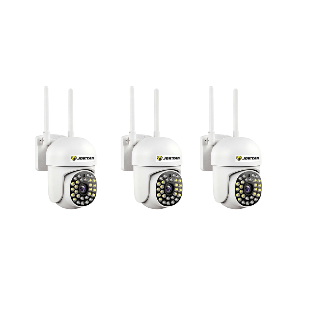Kit 3 Camere Securitate WiFi JT-8161QJ Full HD Audio Bidirectional IP66, Viziune Nocturna 30M, 1080P