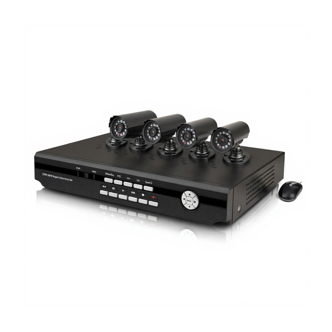 Pachet Supraveghere Video 4 Camere 1080p, HDMI, DVR 4 Canale si Backup USB, Aplicatie Telefon