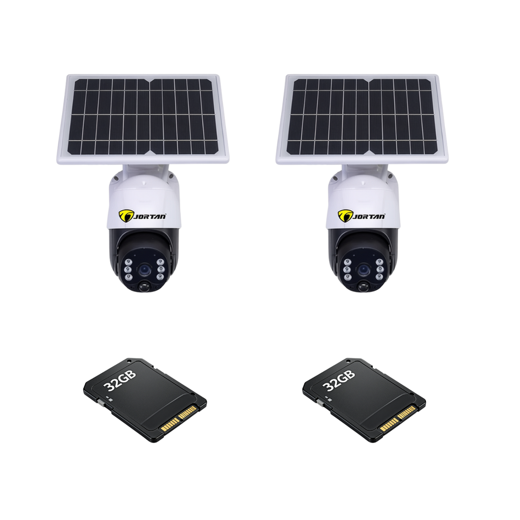 Kit 2 Camere Securitate Wireless 3MP 1080p, cu iCSee si Vedere Nocturna, Detectie Miscare + 2 Carduri 32GB