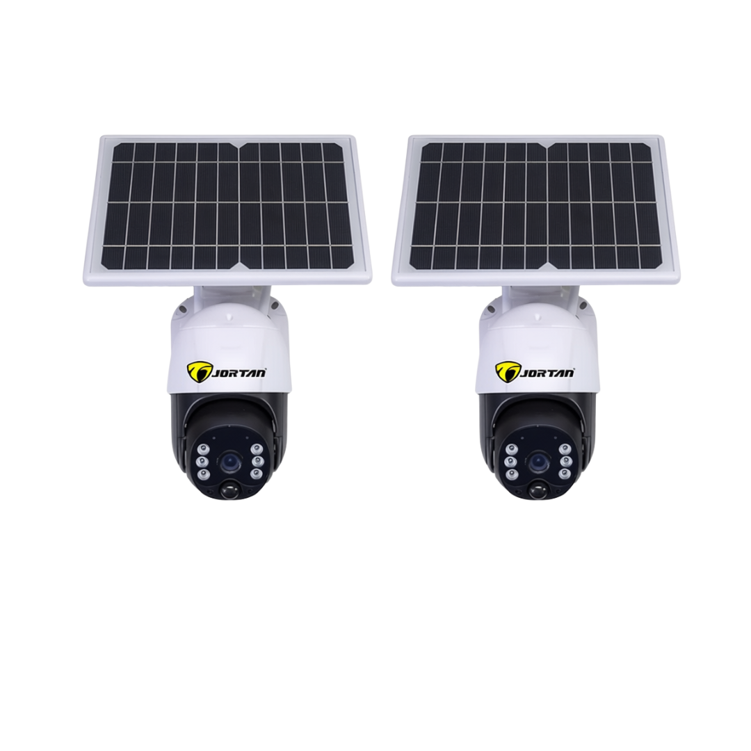 Kit 2 Camere Solare Wireless 3MP 1080P WiFi Alimentare Solara, Detectie Miscare