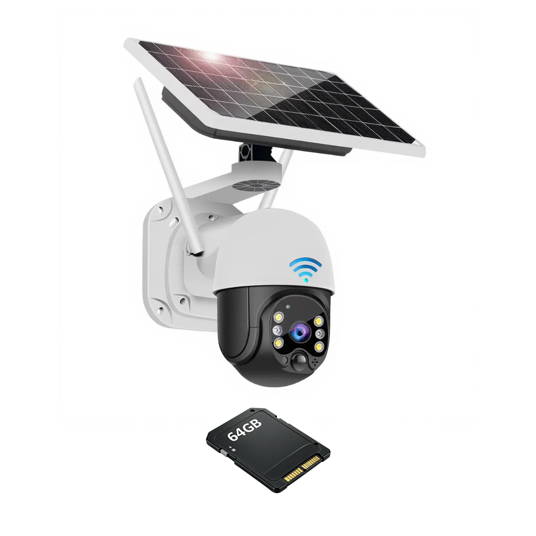 Camera Supraveghere Solara 4G Dasgut 3MP Night Vision Senzor Miscare + Card 64GB