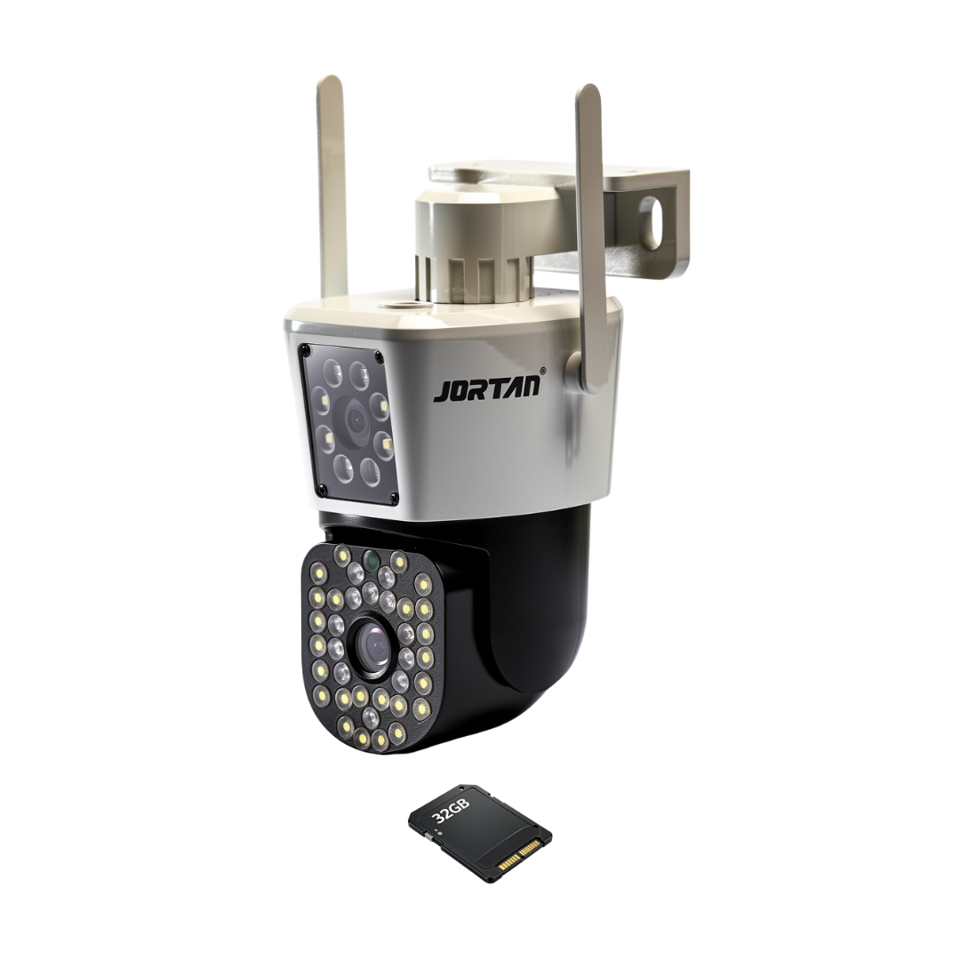 Camera Duala WiFi/LAN Jortan - 6MP 4K - Detectare Umana, Card 32GB inclus