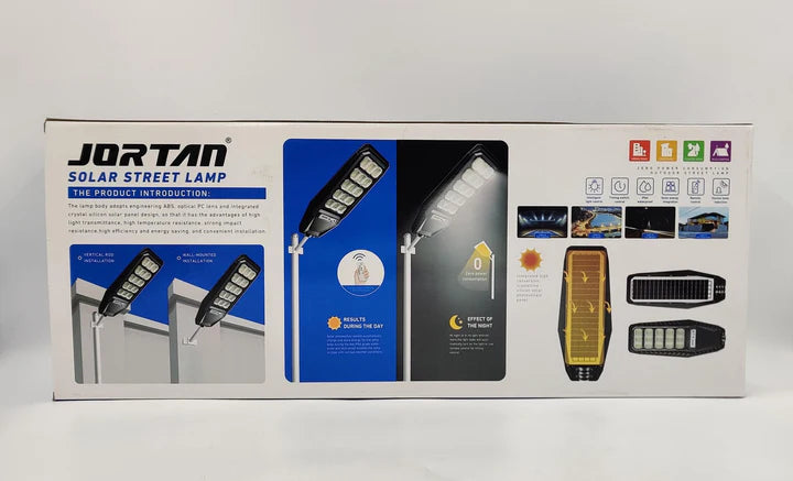 Lampa Solara JORTAN, 500W LED Alb Rece IP67 Telecomanda, Protecție IP67, Picior Metalic inclus