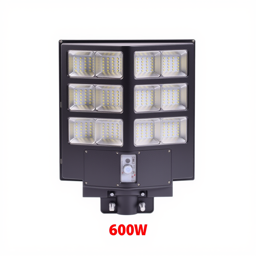 Kit Lampi Solare Stradale Duble – 600W / 800W / 1000W, 480 LED-uri Ultra Luminoase, cu Picior Metalic