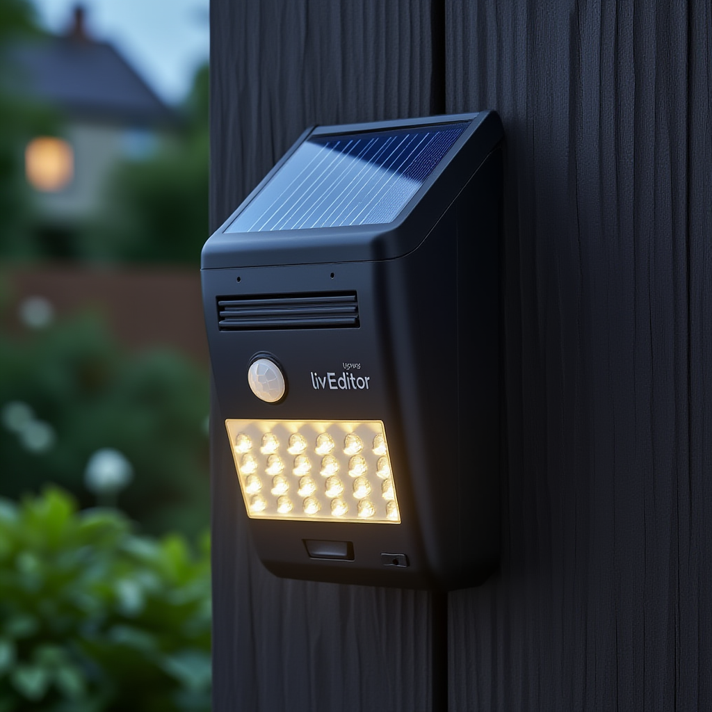 Lampa Solara LED Exterior cu Senzor Miscare si Incarcare Solara, 20 LED 6000K