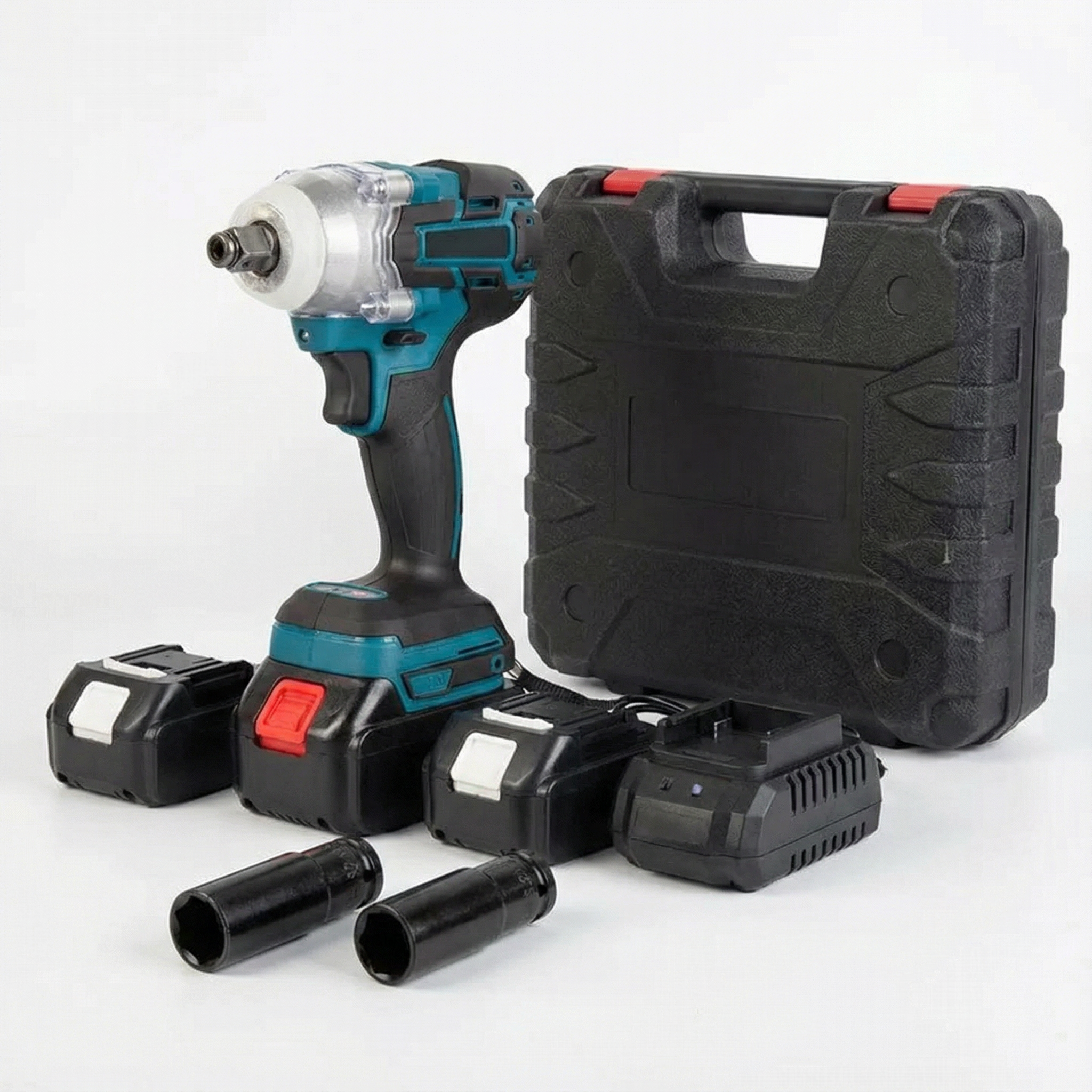 Mașină de Înșurubat cu Impact German Meister 48V, 380Nm, Adaptor Makita + 2 Acumulatori 48V