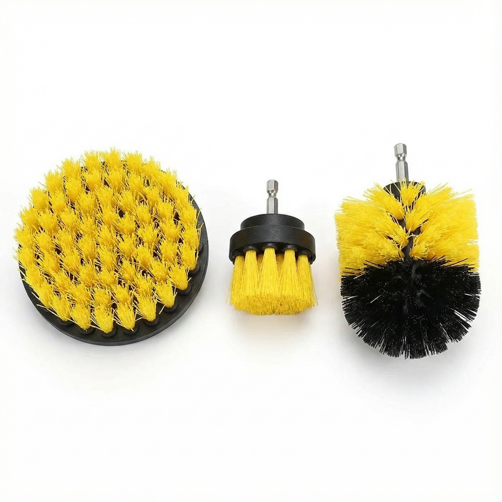 Kit 3 Perii Curatare cu Adaptor Compatibile Bormasina