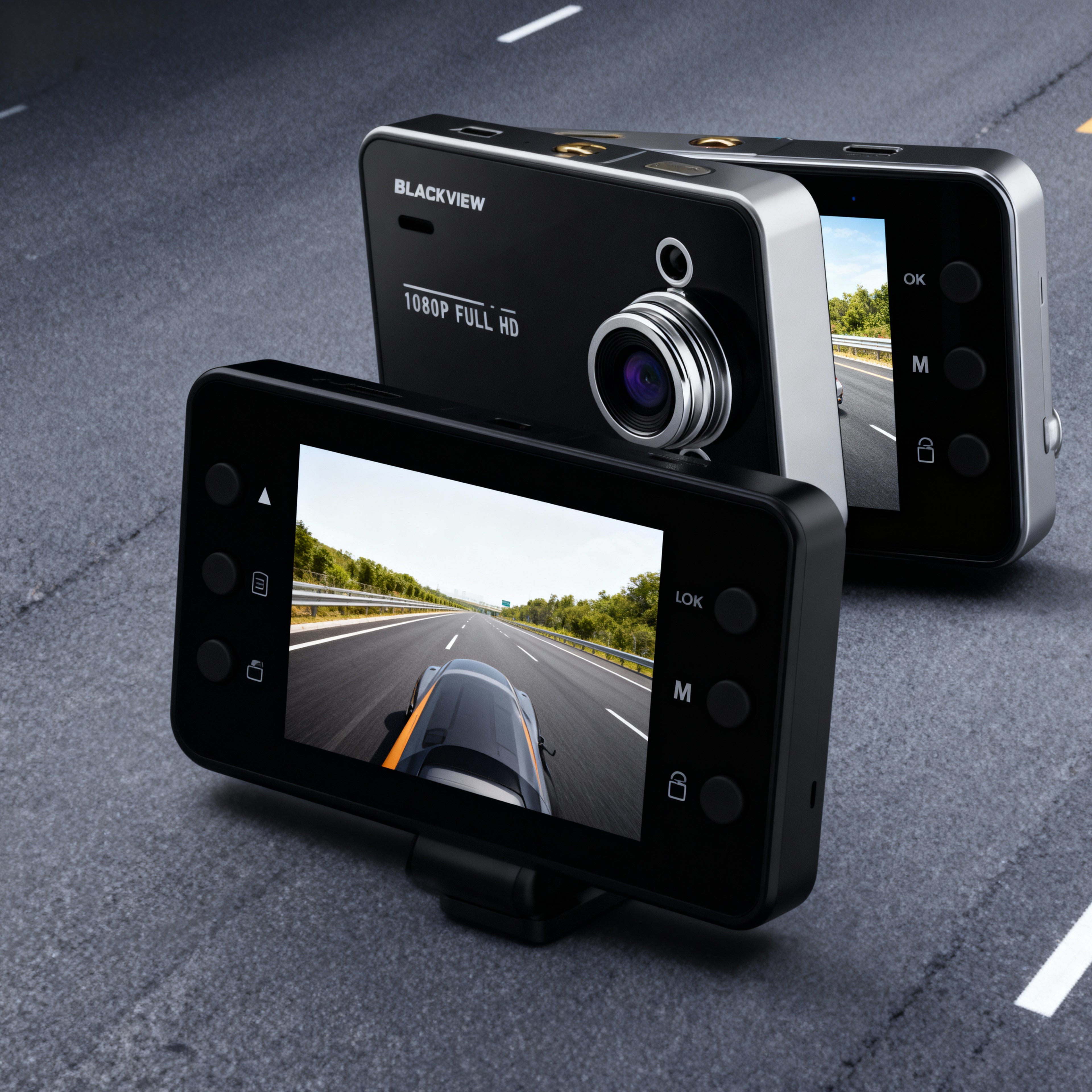 Camera Auto 1080p cu Senzor G, Detectie Miscare si LED IR Noaptea, Ecran TFT 2.7” si Unghi 140°