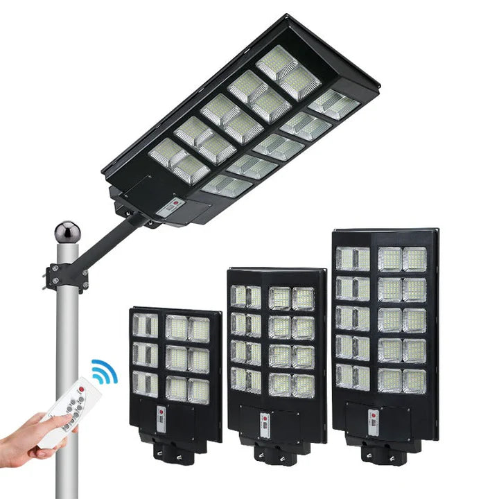 Lampa solara 1000W dublu LED cu acumulator lithium si telecomanda + Picior Metalic incluse