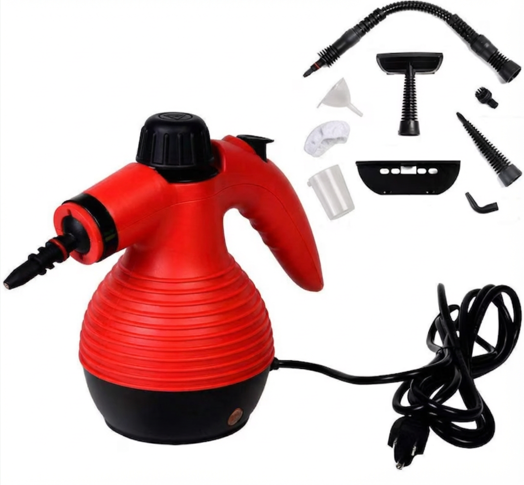 Aparat cu Aburi 1000W, 3.5 Bar, Rosu si Galben, 250ml, Curatare, Degresare, Dezinfectare