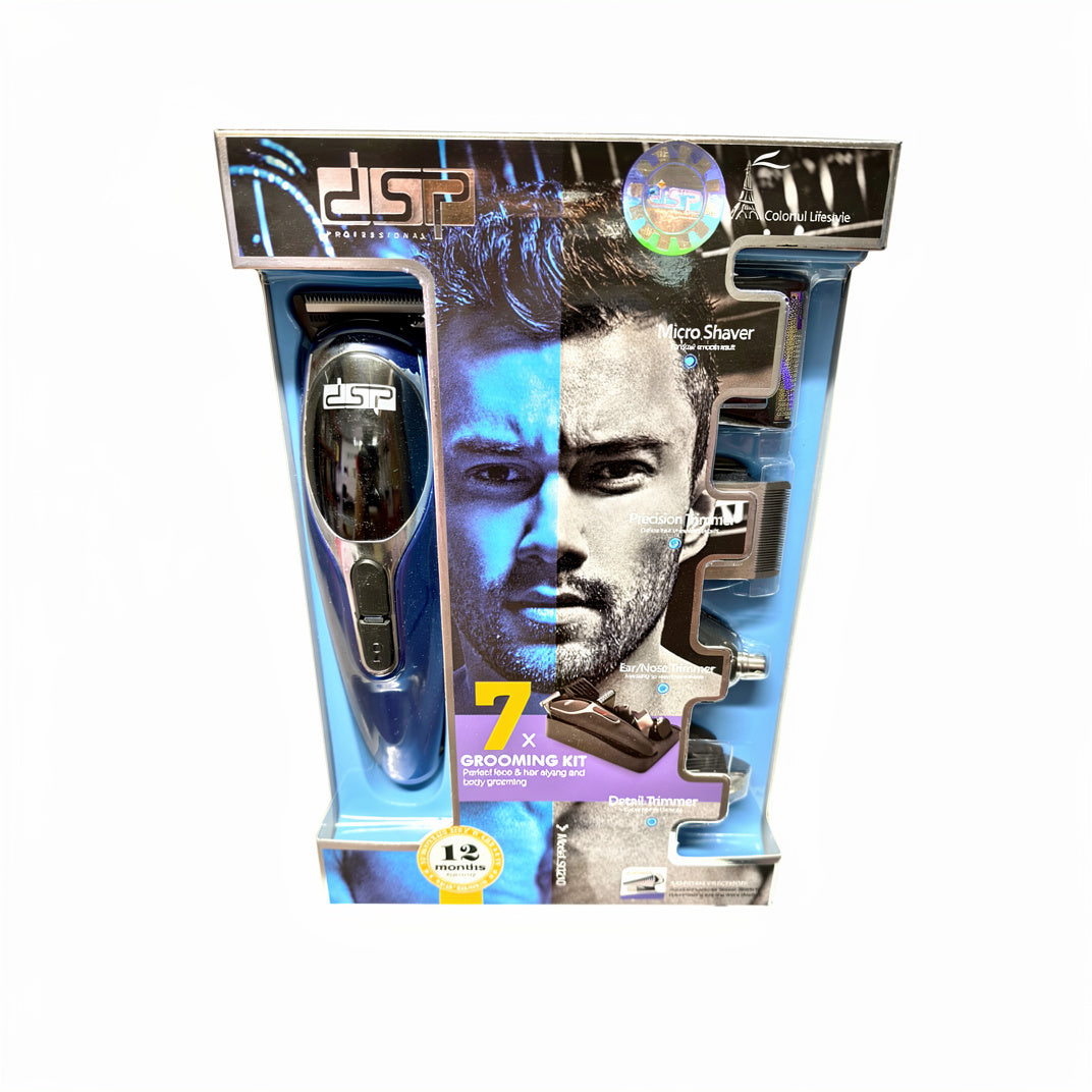 Aparat de Tuns si Ras Barba DSP 90210, Grooming Kit 6 in 1, Autonomie 45 min