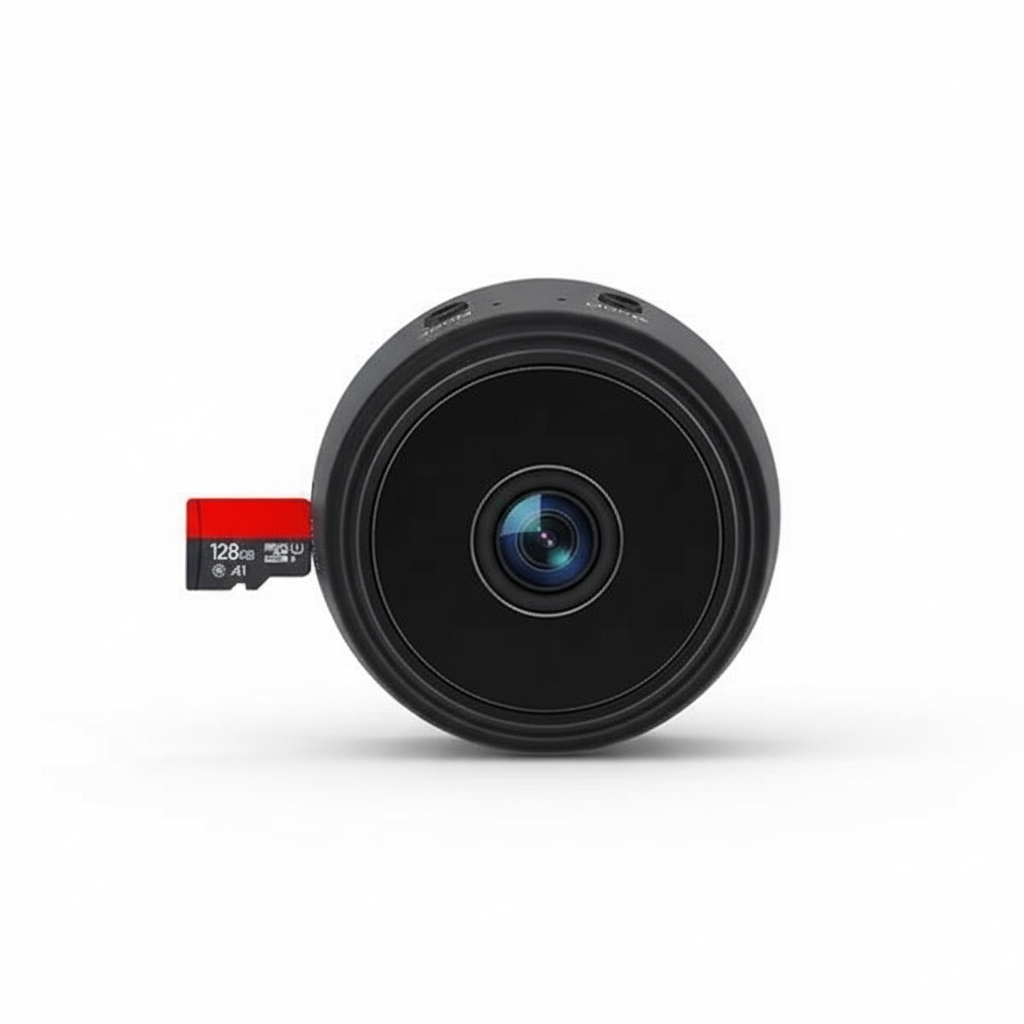 Mini Camera de Supraveghere WiFi 1080p – Discretie, Monitorizare Live si Stocare pe MicroSD, Suport Card 128GB,Vedere Nocturna