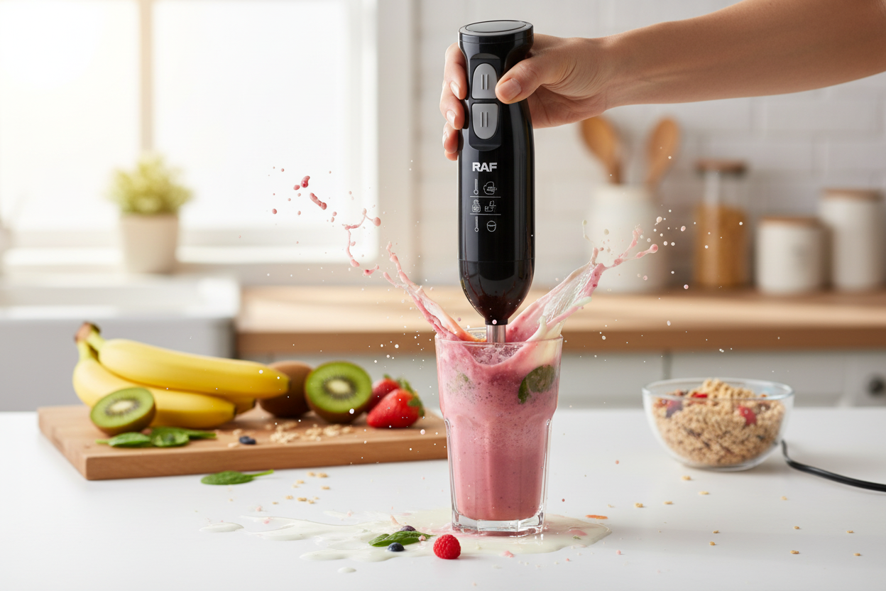 Blender RAF preparând smoothie