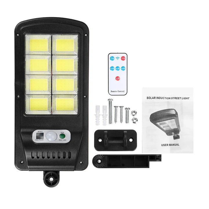 Kit 5 lampi solare JORTAN 100W 160 LED COB telecomanda IP65, Telecomanda si Senzor de Miscare