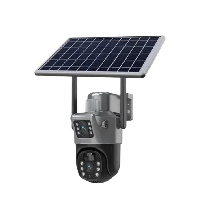 Kit 2 Camere Supraveghere 4G Duale cu Solar, Detectie Umana, 6MP, IP66 + 2 Carduri 32GB