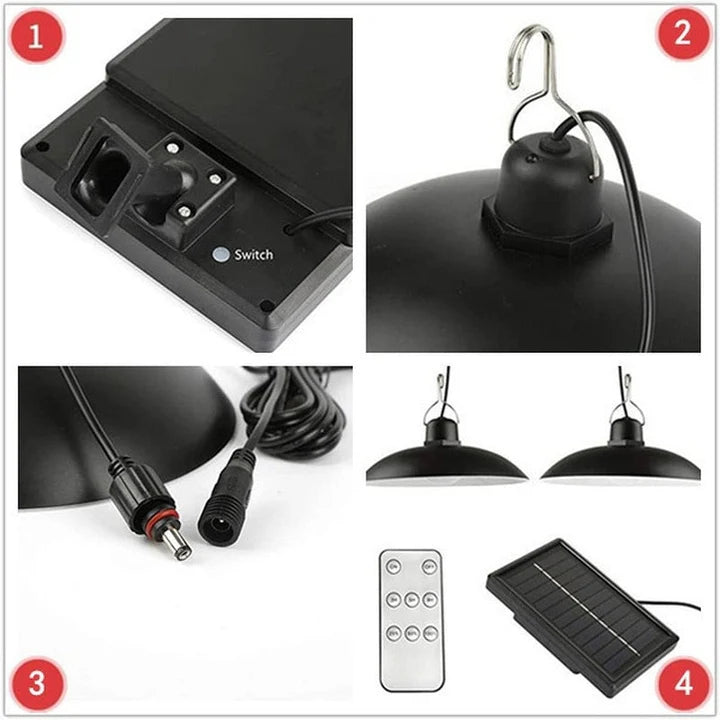 Sistem iluminat solar LED 50W cu 1 sau 2 becuri si autonomie 8 ore