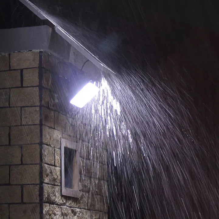 Lampa Solara Exterior 200W cu Panouri Policristaline si Telecomanda