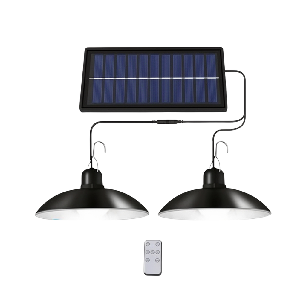Sistem iluminat solar LED 50W cu 1 sau 2 becuri si autonomie 8 ore