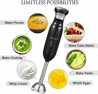 Blender de Mana Naifeo 500W – Lame din Otel Inoxidabil, Design Ergonomic si Puternic