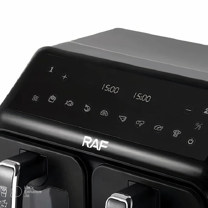 Airfryer Dublu Leihmann - Capacitate 10L, 3000W - Smart Sensing, cu Cantarire Inteligenta + 100 Hartii Copt Cadou