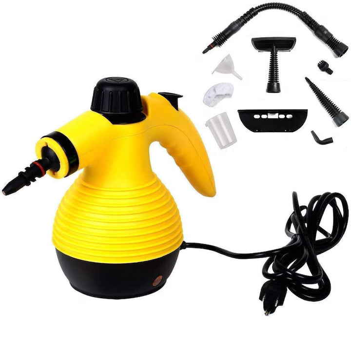 Aparat cu Aburi 1000W, 3.5 Bar, Rosu si Galben, 250ml, Curatare, Degresare, Dezinfectare