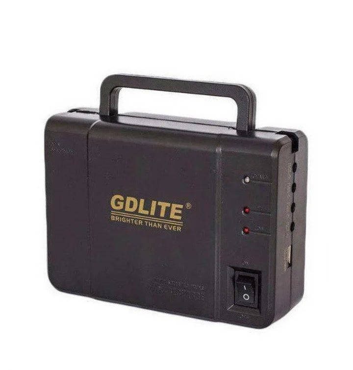 Kit solar portabil GDLite GD-8006A cu 3 LED-uri si acumulator 6V 4Ah, Slot USB Multimedia